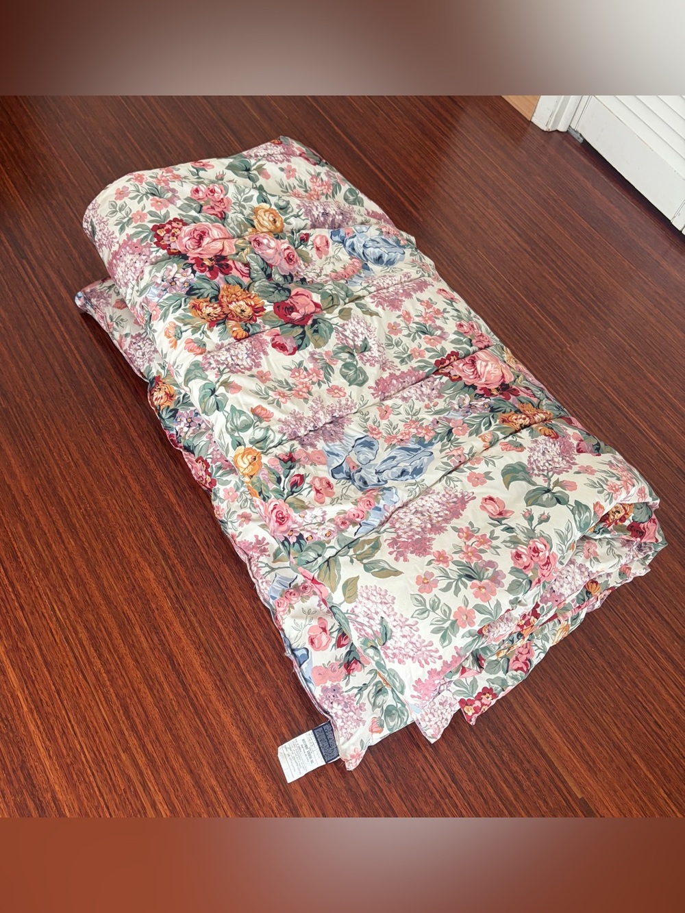 Vintage 80s Ralph Lauren Allison Quilted Comforter 88" x 84" Full Queen